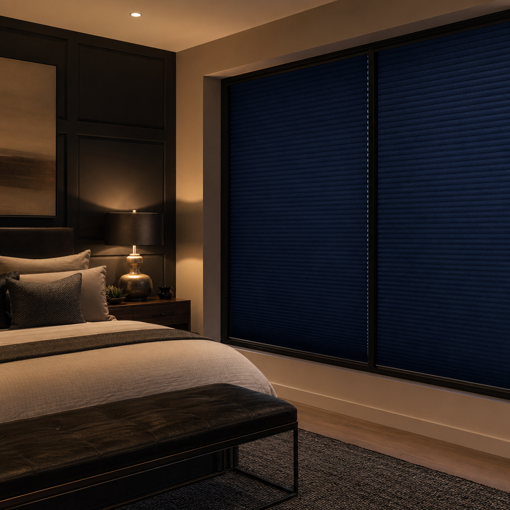 Blackout cellular shade with ES-VM Plus film